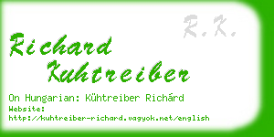 richard kuhtreiber business card